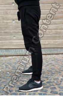 White man street photo references black jacket jogging suit 0025